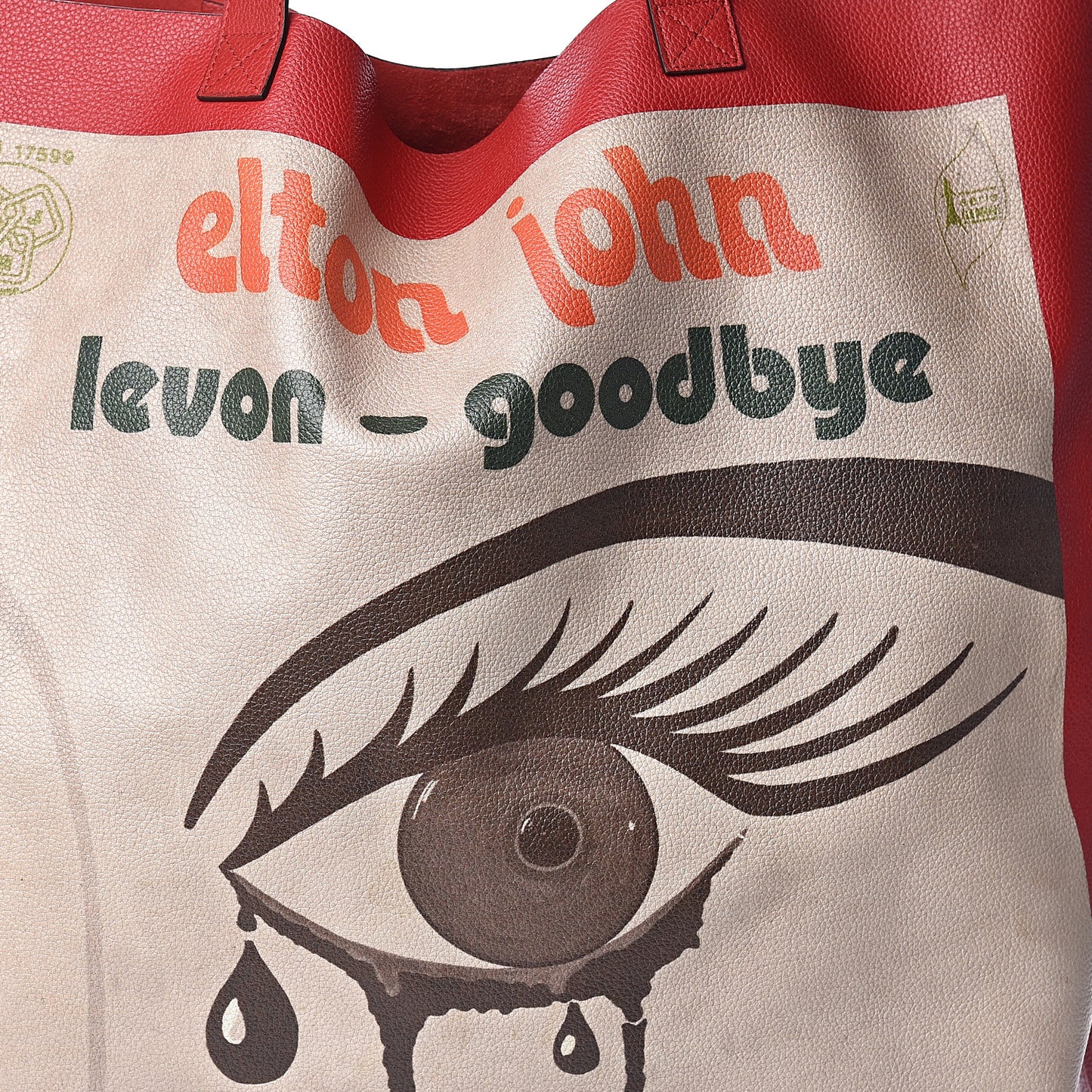 Calfskin Large Elton John Levon-Goodbye Tote Red