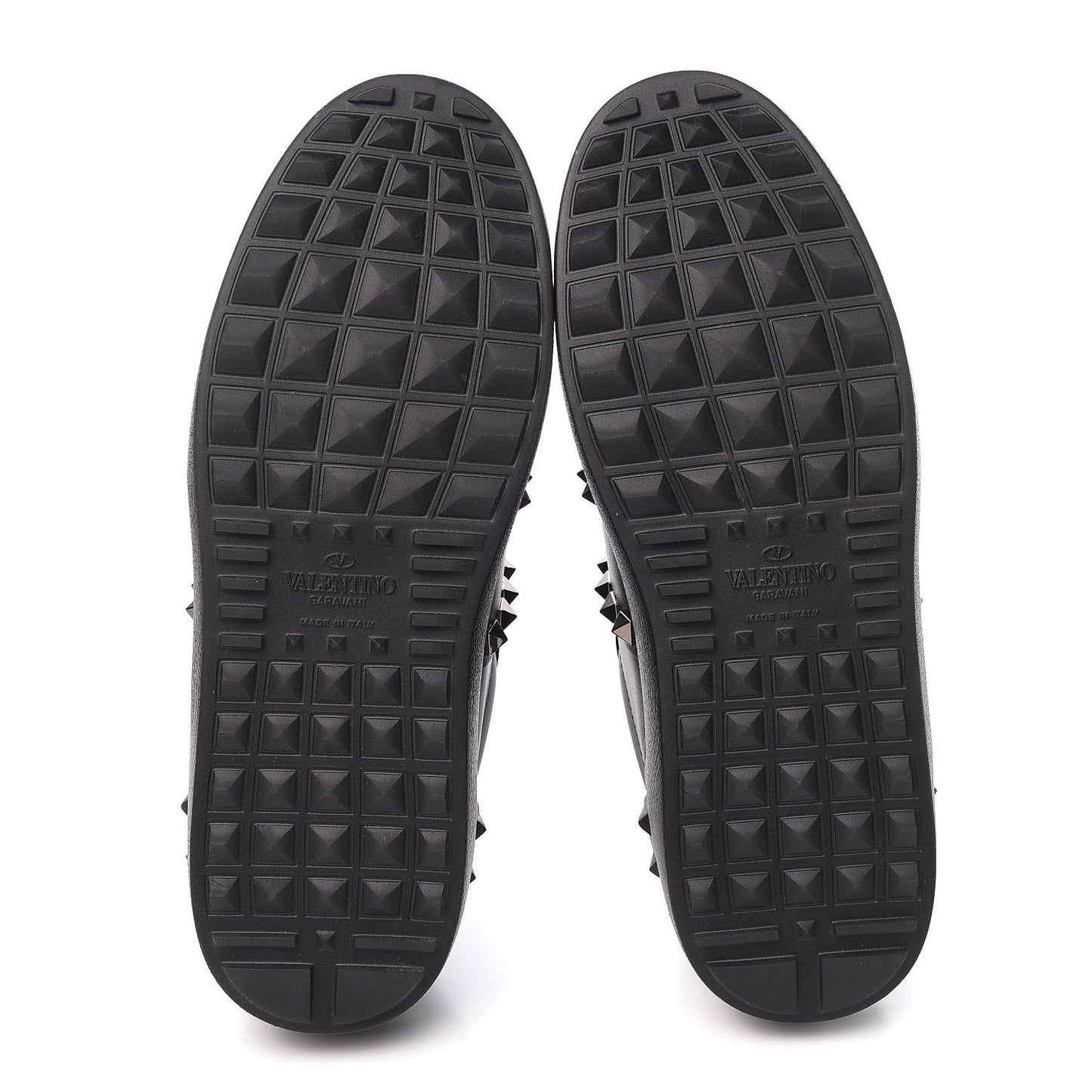 Calfskin Womens Rockstud Untitled Open Sneakers size 36.5 Black