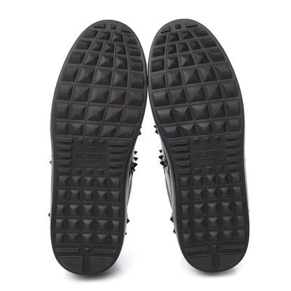 Valentino Garavani Calfskin Womens Rockstud Untitled Open Sneakers size 36.5 Black 5 of 8