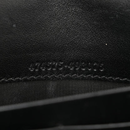 Gucci Calfskin Matelasse GG Marmont Chain Wallet Black 7 of 11