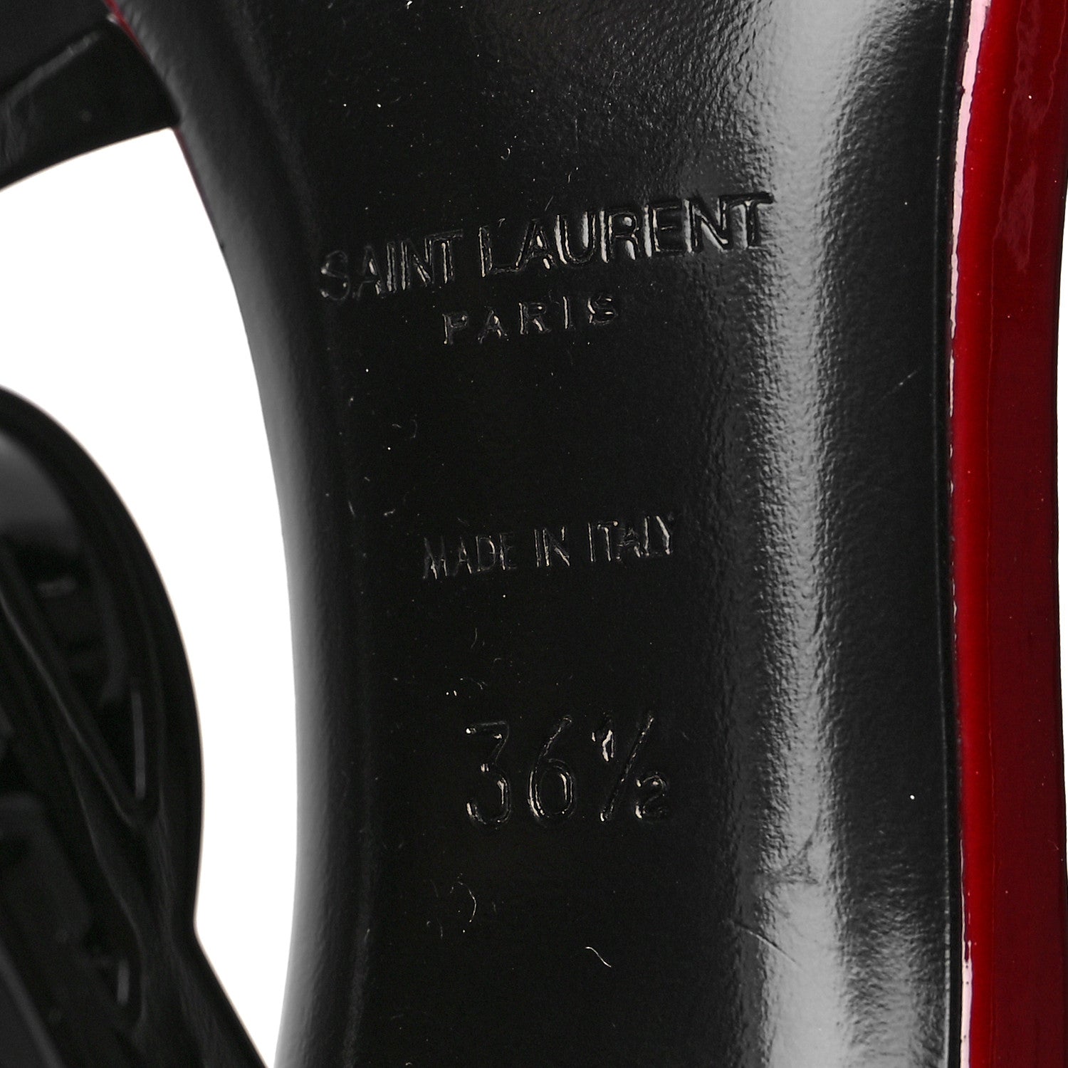 Saint Laurent Patent Opyum 110 Sandals 36.5 Hot Red 5 of 8