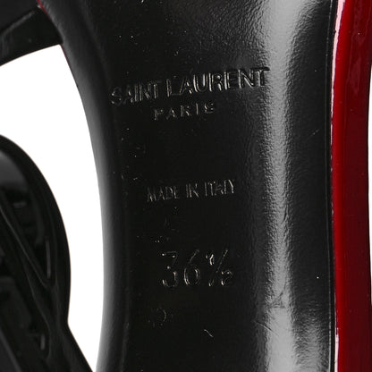 Saint Laurent Patent Opyum 110 Sandals 36.5 Hot Red 5 of 8