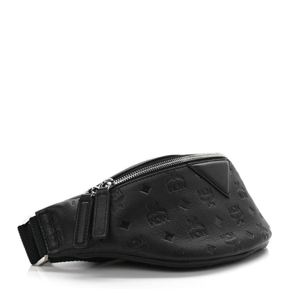 MCM Calfskin Ottomar Monogram Fursten Belt Bag Black 4 of 8