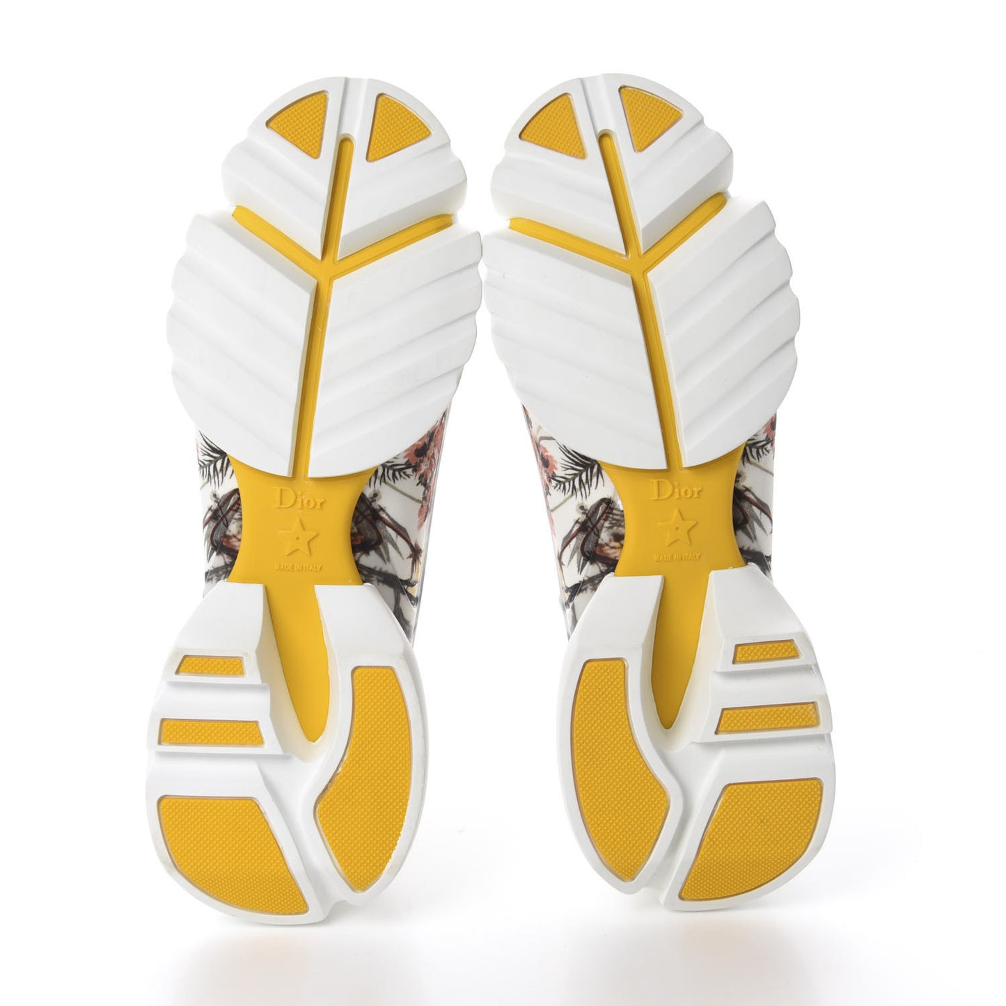 Neoprene Rubber Champetre Print Womens D-Connect Sneakers 40.5 White Multicolor