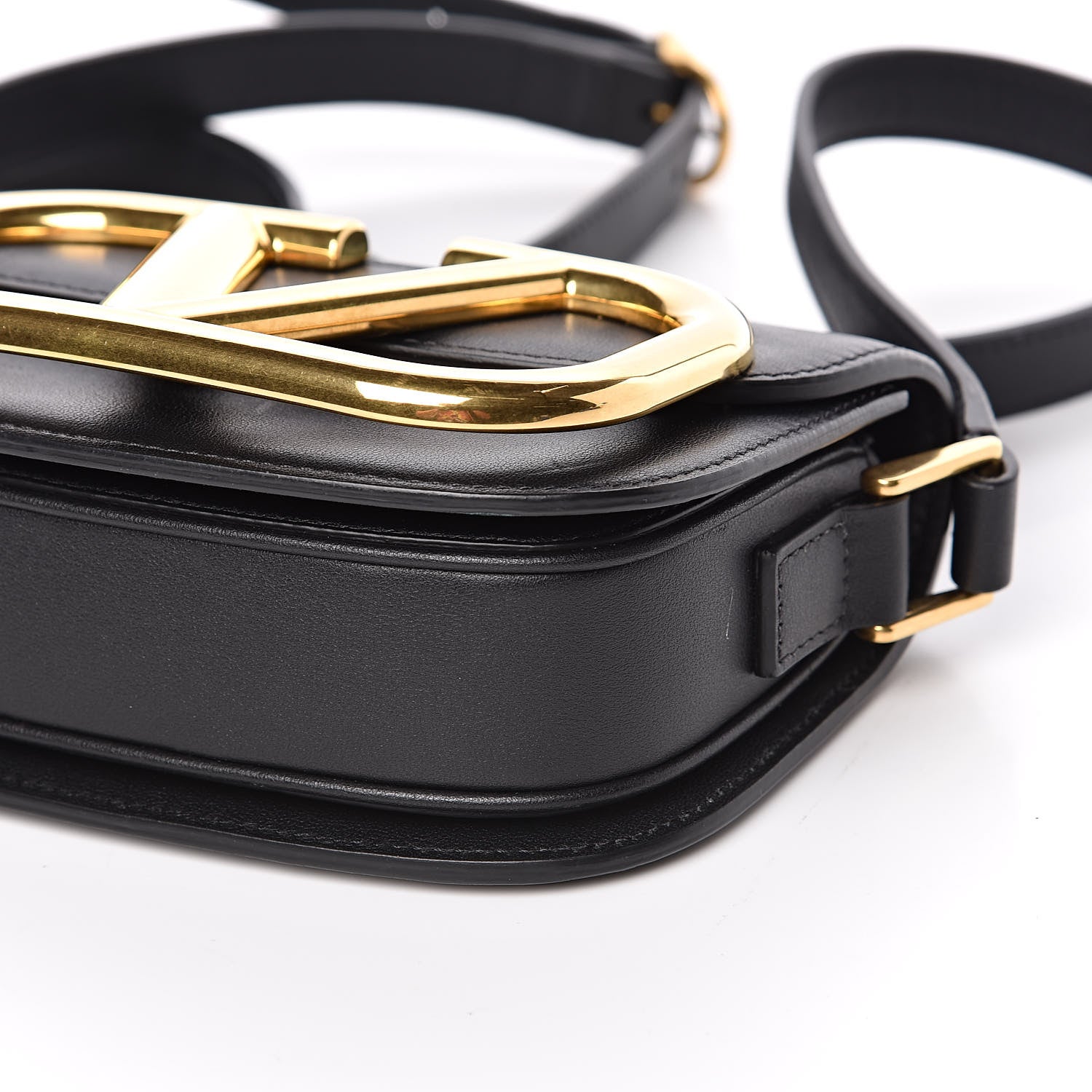 Valentino Garavani Calfskin Small Supervee Crossbody Bag Black 9 of 10