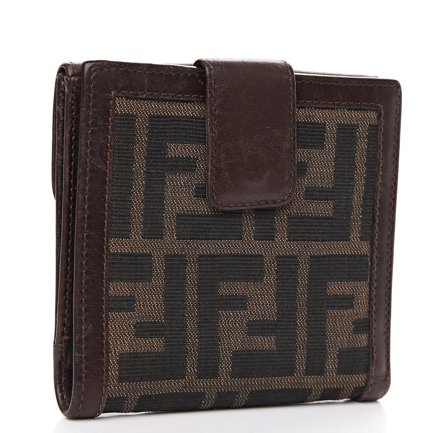 Zucca Calfskin Compact Wallet Tobacco