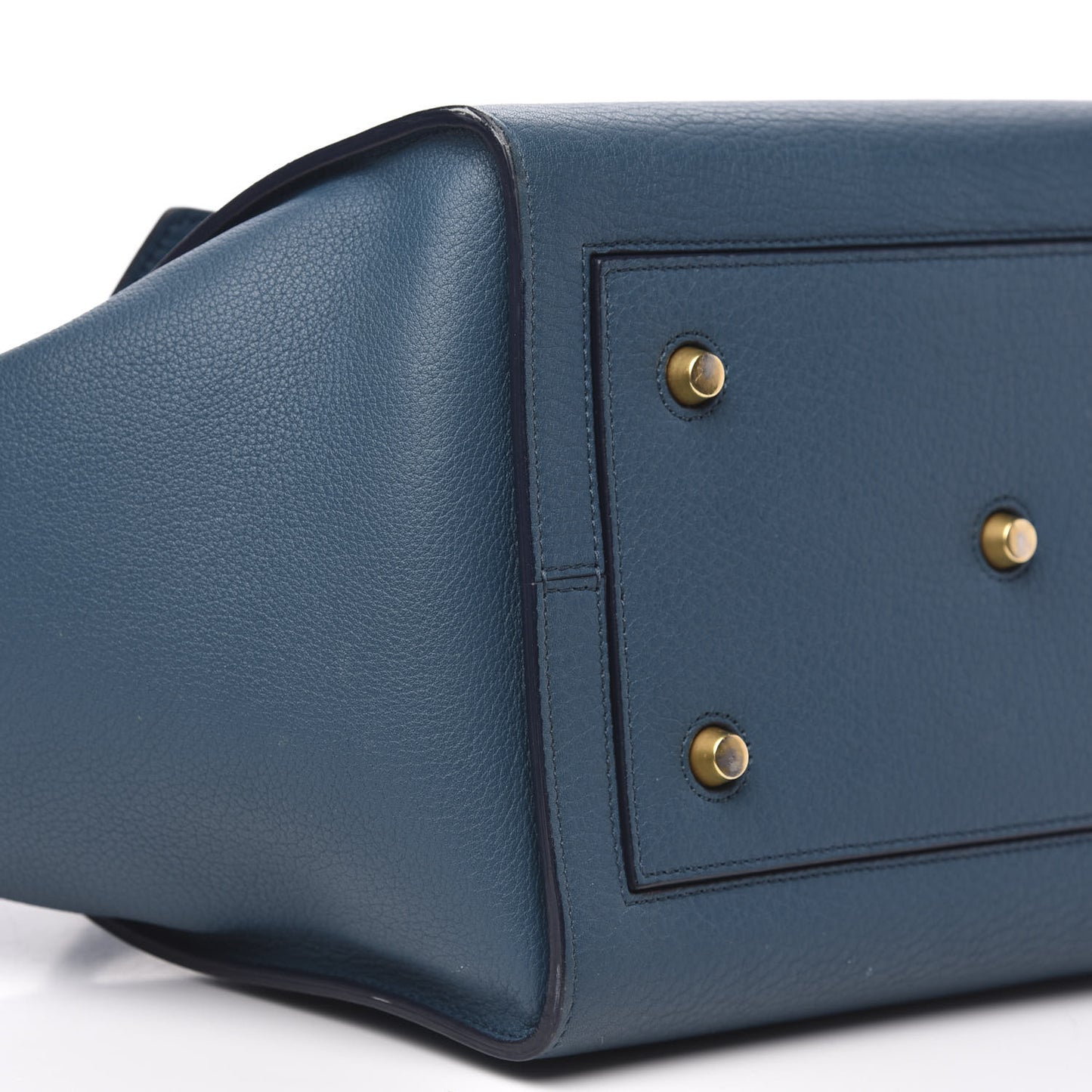Crisped Calfskin Small Tie Knot Tote Metallic Blue