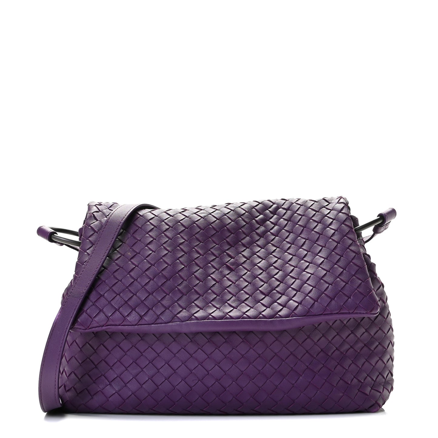 Nappa Intrecciato Flap Shoulder Bag Monalisa
