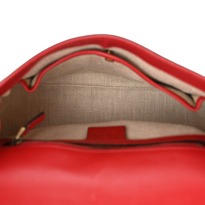Gucci Monogram Ruinart Calfskin Medium Lady Web Shoulder Bag Beige Ebony Hibiscus Red 5 of 17