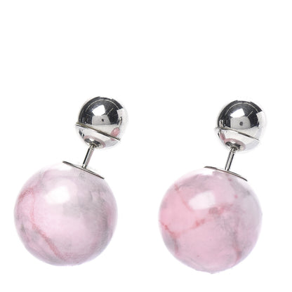 Christian Dior Palladium Mise En Dior Tribal Earrings Pink 1 of 5
