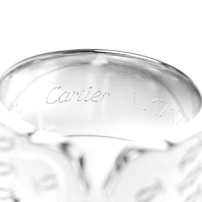 Cartier 18K White Gold C De Christmas Ring 49 5 4 of 6