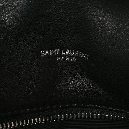 Saint Laurent Lambskin Quilted Small Loulou Puffer Monogram Chain Satchel Black 7 of 9