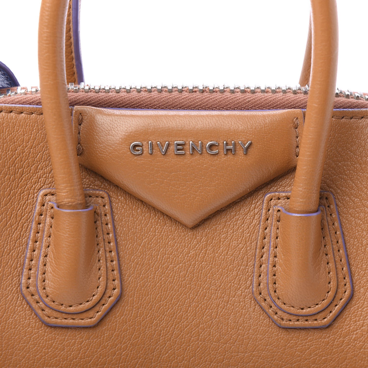 Givenchy Sugar Goatskin Mini Tri-Color Antigona Tan White Blue 11 of 12