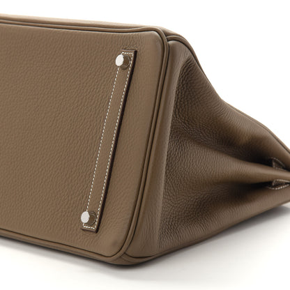 Hermes Taurillon Clemence Birkin 35 Etoupe 9 of 11