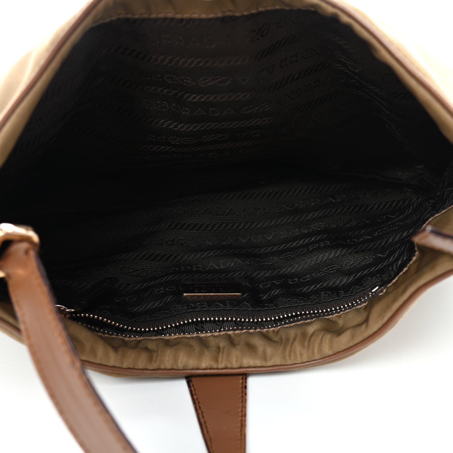 Prada Tessuto Nylon Hobo Tortora 4 of 4