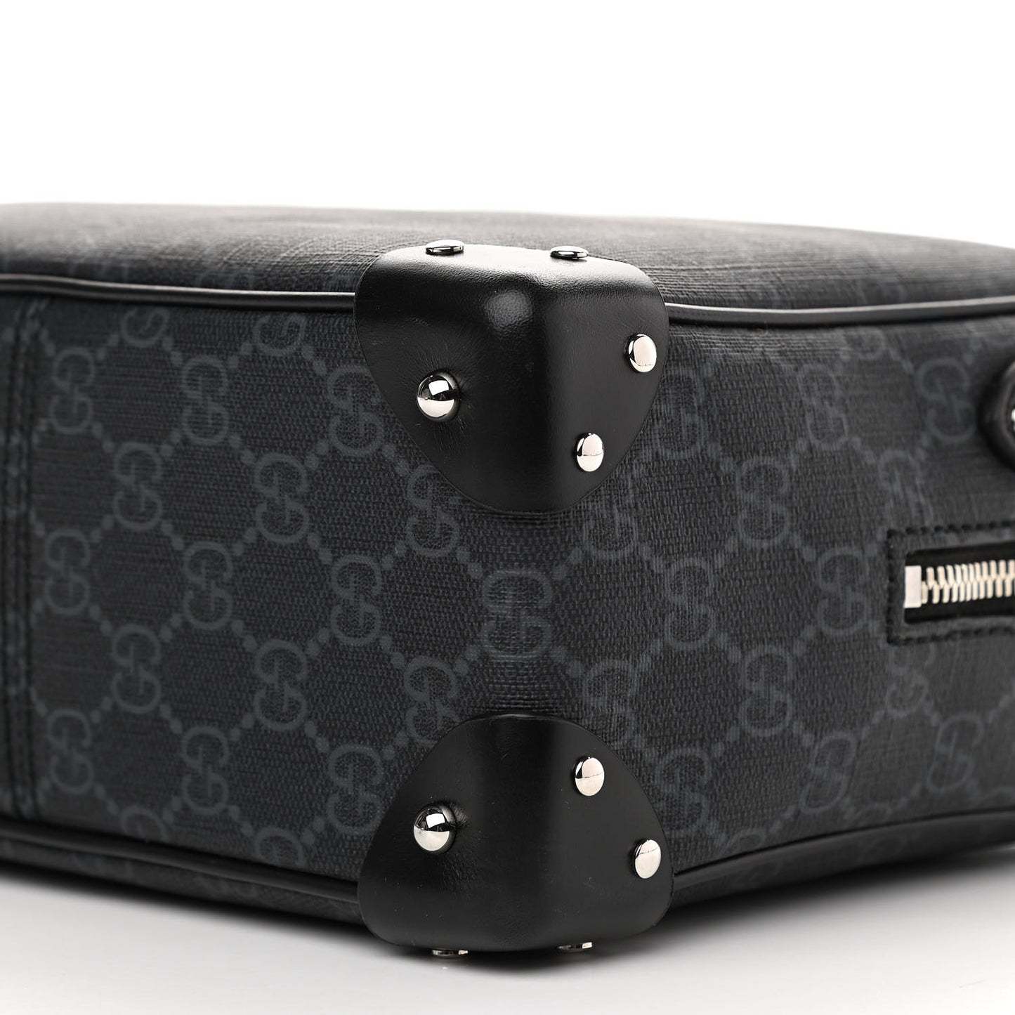 GG Supreme Monogram Selleria Calfskin Square Messenger Bag Black