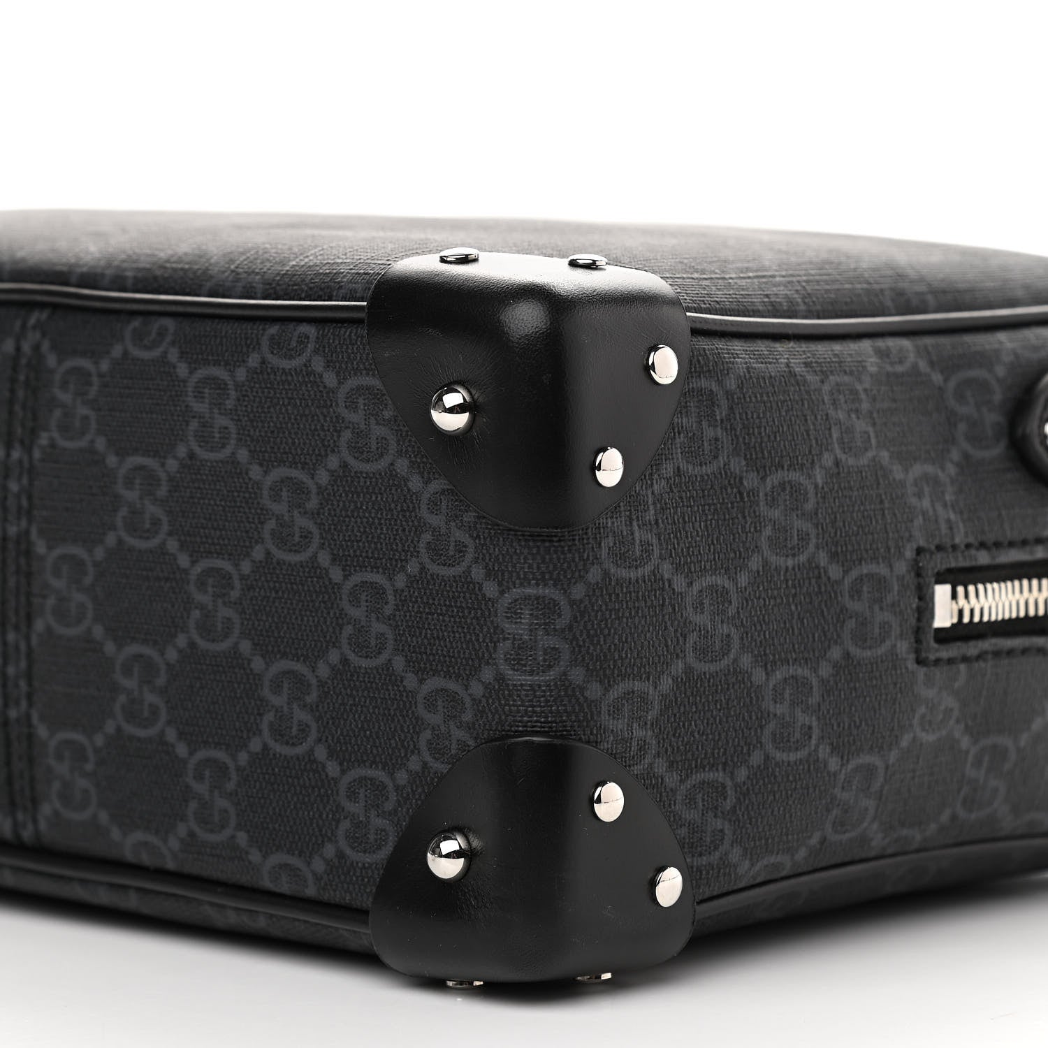Gucci GG Supreme Monogram Selleria Calfskin Square Messenger Bag Black 10 of 10