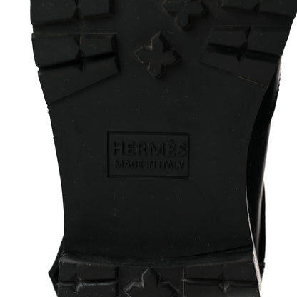 Hermes Calfskin Womens Hiking Boots 36 Black 6 of 8