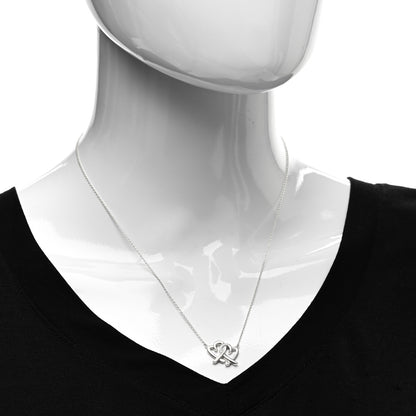 Tiffany Sterling Silver Paloma Picasso Double Loving Heart Pendant Necklace 2 of 4