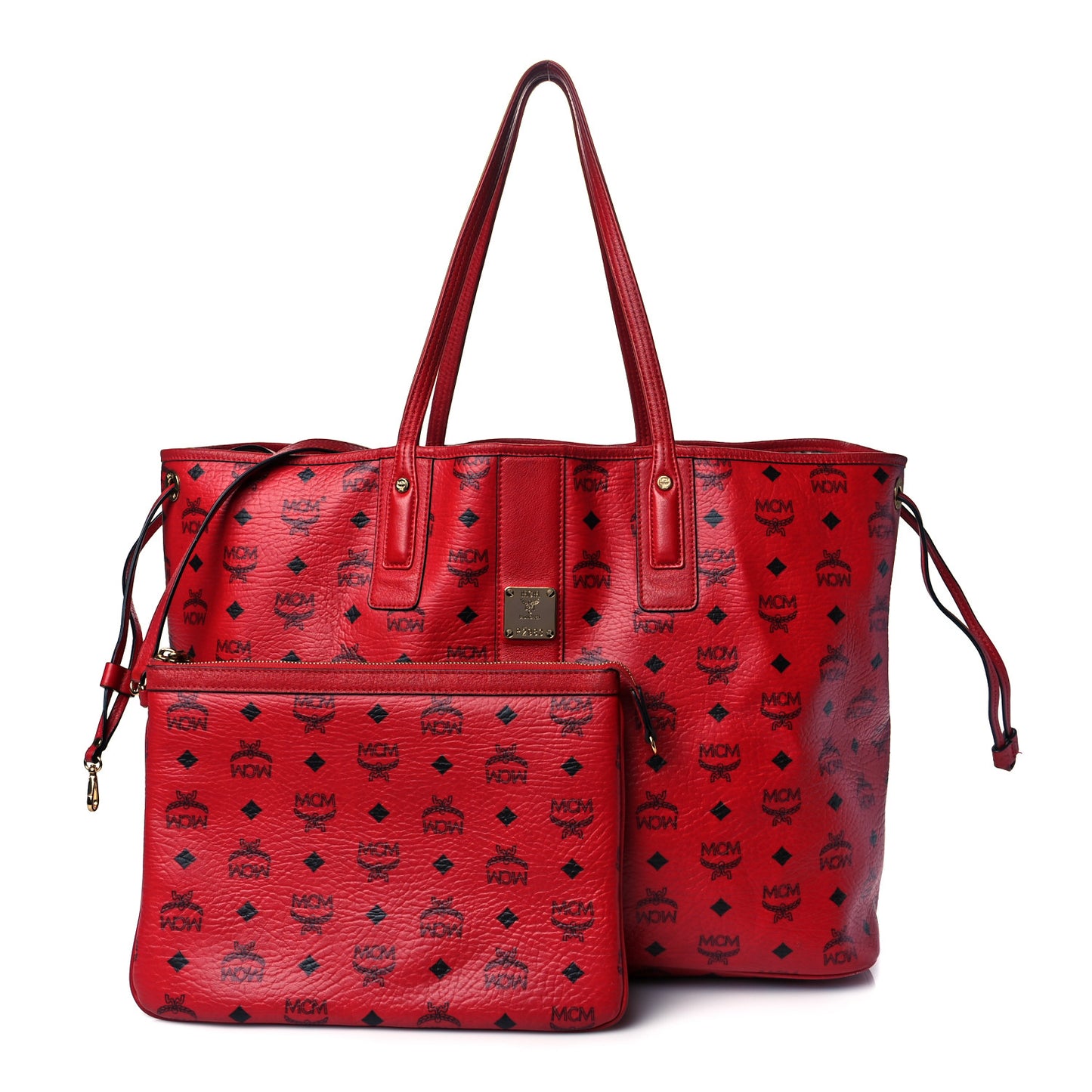 Visetos Large Liz Reversible Shopper Tote Ruby Red