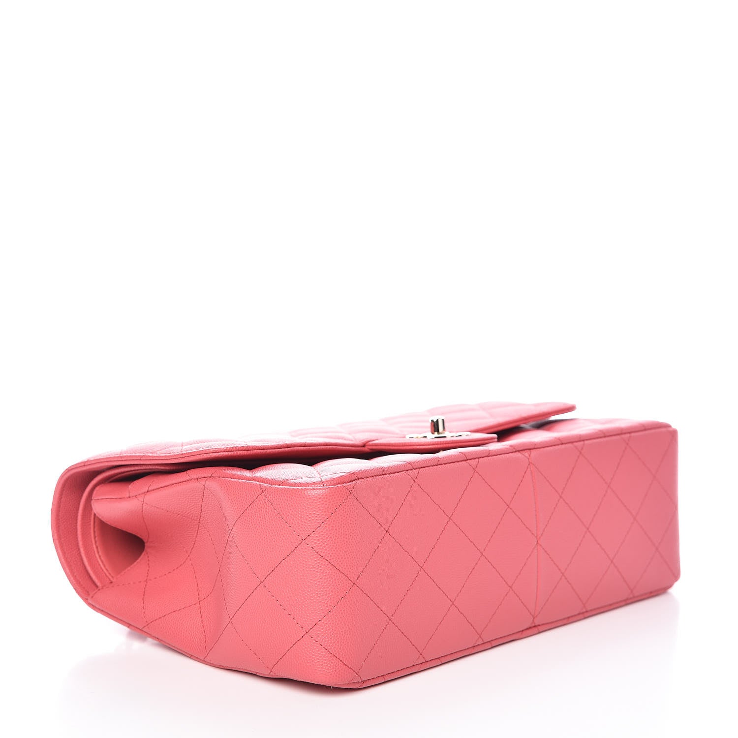 Chanel Caviar Quilted Jumbo Double Flap Dark Pink 4 of 10
