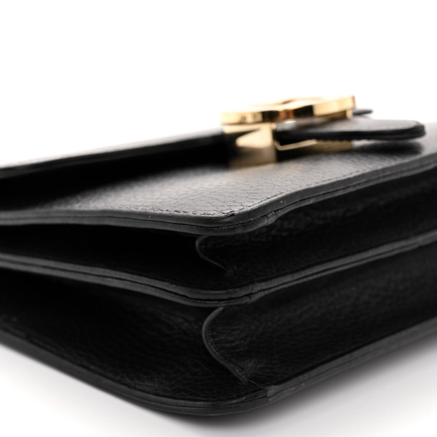 Dollar Calfskin Small Interlocking G Shoulder Bag Black