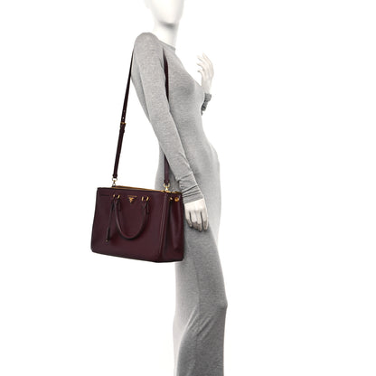 Prada Saffiano Vernice Medium Galleria Double Zip Cerise 2 of 11