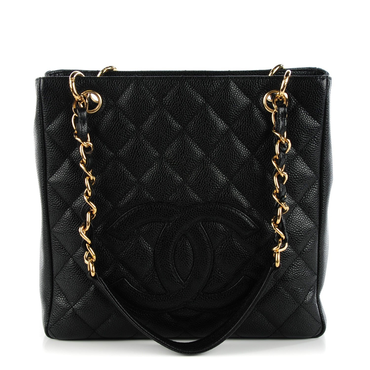 Chanel Caviar Quilted Petit Shopping Tote PST Black 1 of 7