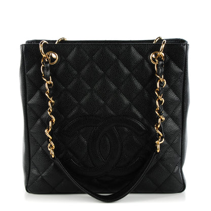 Chanel Caviar Quilted Petit Shopping Tote PST Black 1 of 7