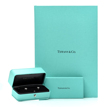 Tiffany Platinum Diamond 1.42ctw Round Solitaire Earrings 6 of 6