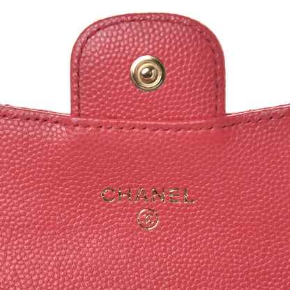 Chanel Caviar Quilted Card Holder Dark Pink 6 of 11