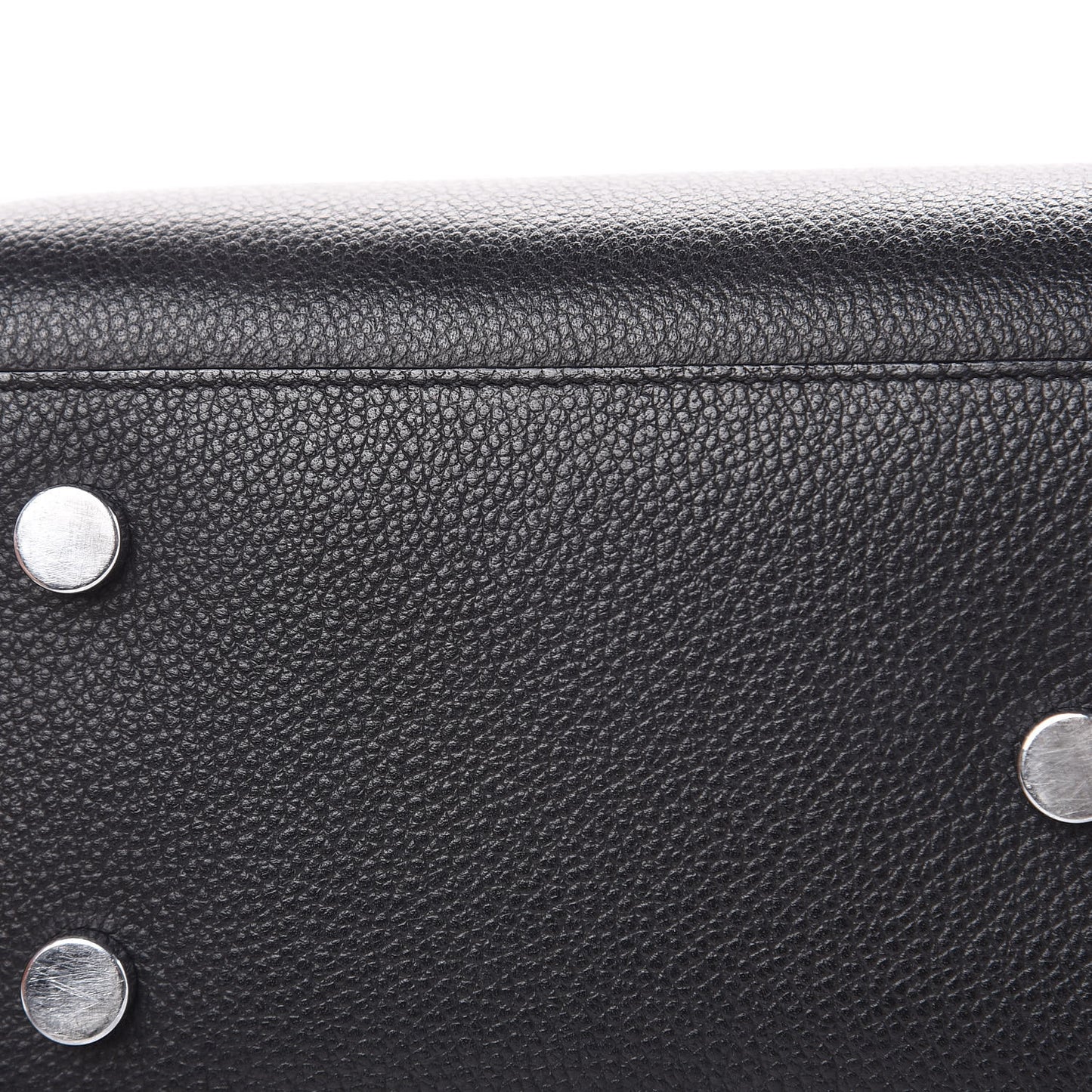 Grained Calfskin Baby Sac De Jour Black