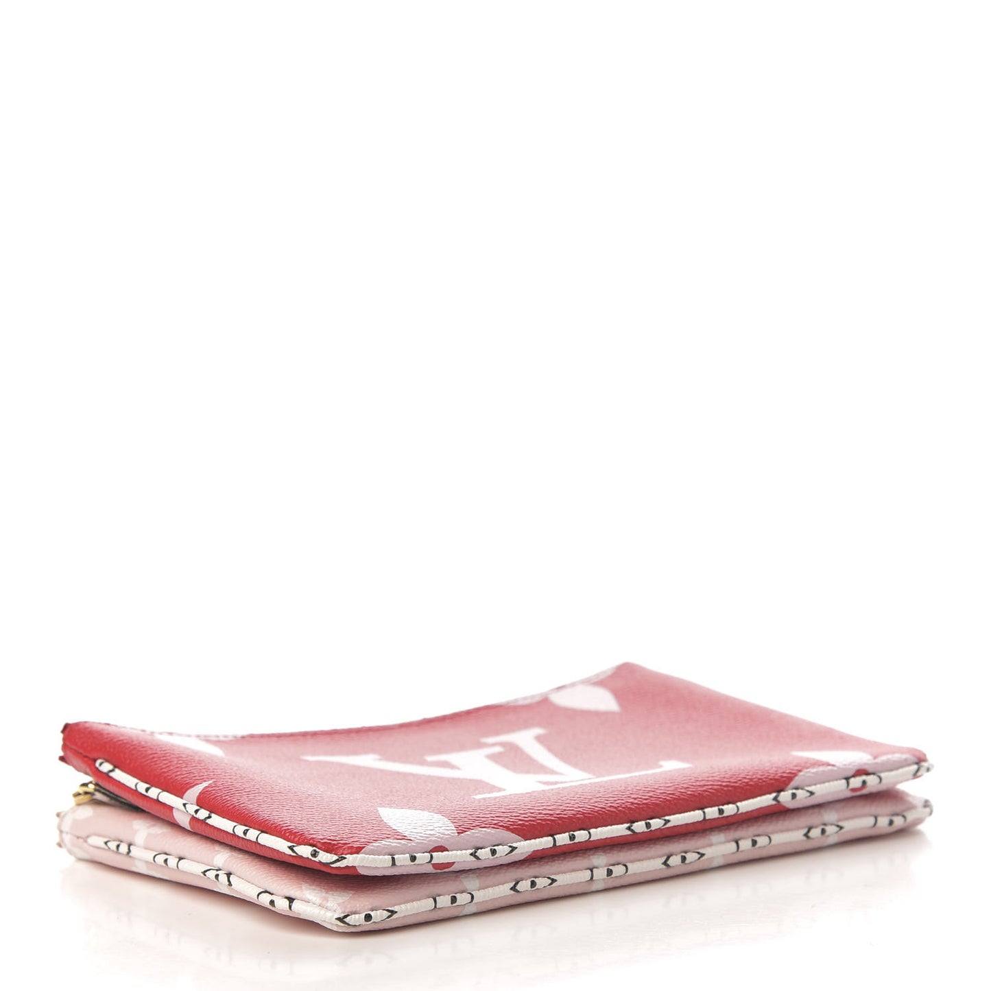 Monogram Giant Double Zip Pochette Rouge