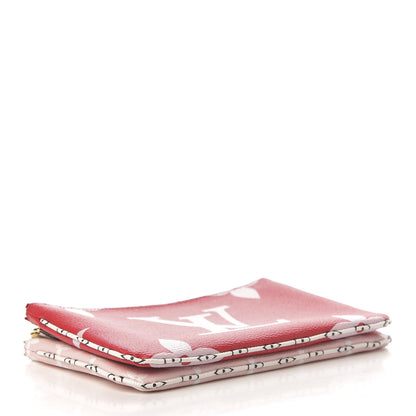 Louis Vuitton Monogram Giant Double Zip Pochette Rouge 4 of 9