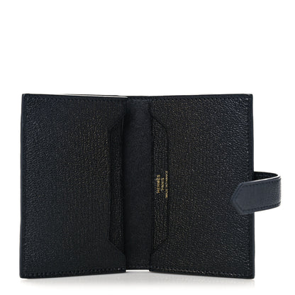 Hermes Chevre Mysore Bearn Card Holder Wallet Black 5 of 9