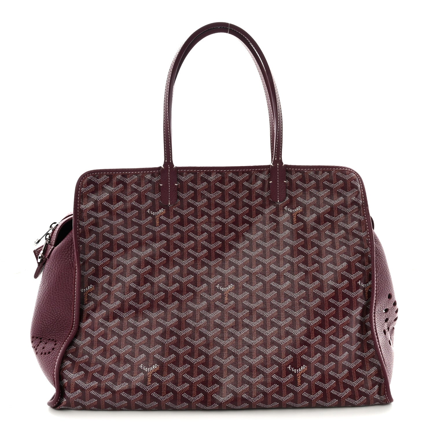 Goyard Goyardine Sac Hardy Pet Carrier PM Burgundy 1 of 10