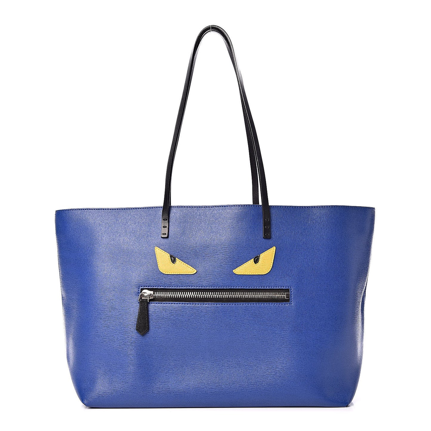 Vitello Elite Cuoio Monster Buggies Medium Roll Tote Blue Neon Black Multicolor Rosso Scuro