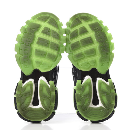 Balenciaga Mesh Nubuck Effect Fabric Glow in the Dark Womens Track Sneakers 38 Black Glow 6 of 11