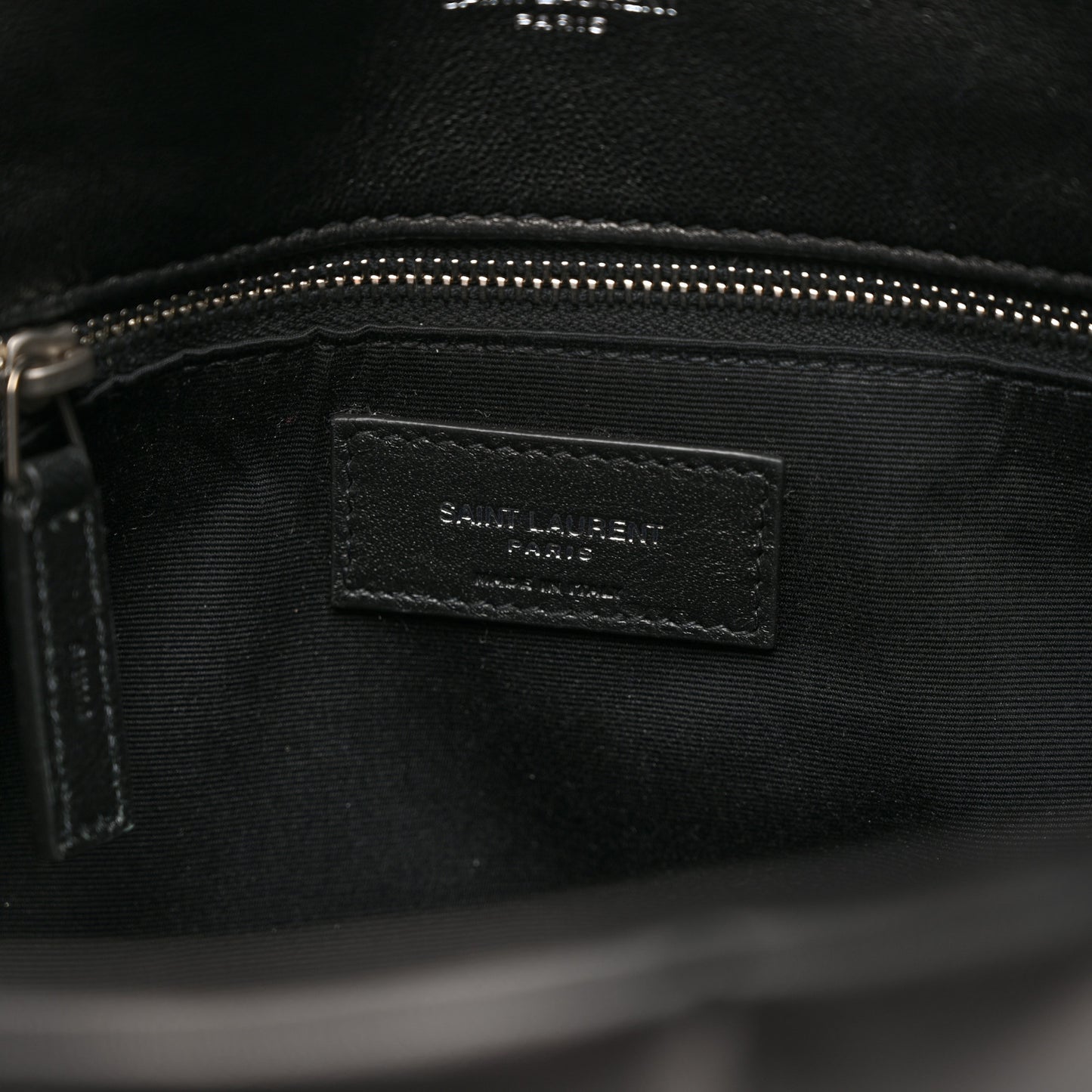 Lambskin Quilted Medium Loulou Puffer Monogram Chain Satchel Black
