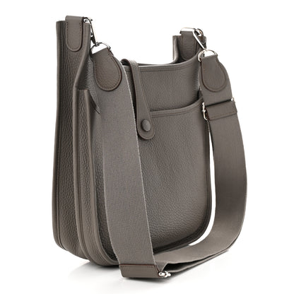 Hermes Taurillon Clemence Evelyne III PM Etain 3 of 10