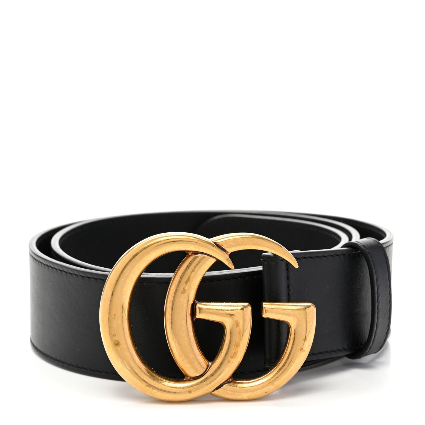 Moon Calfskin Double G 40mm Belt 85 34 Black