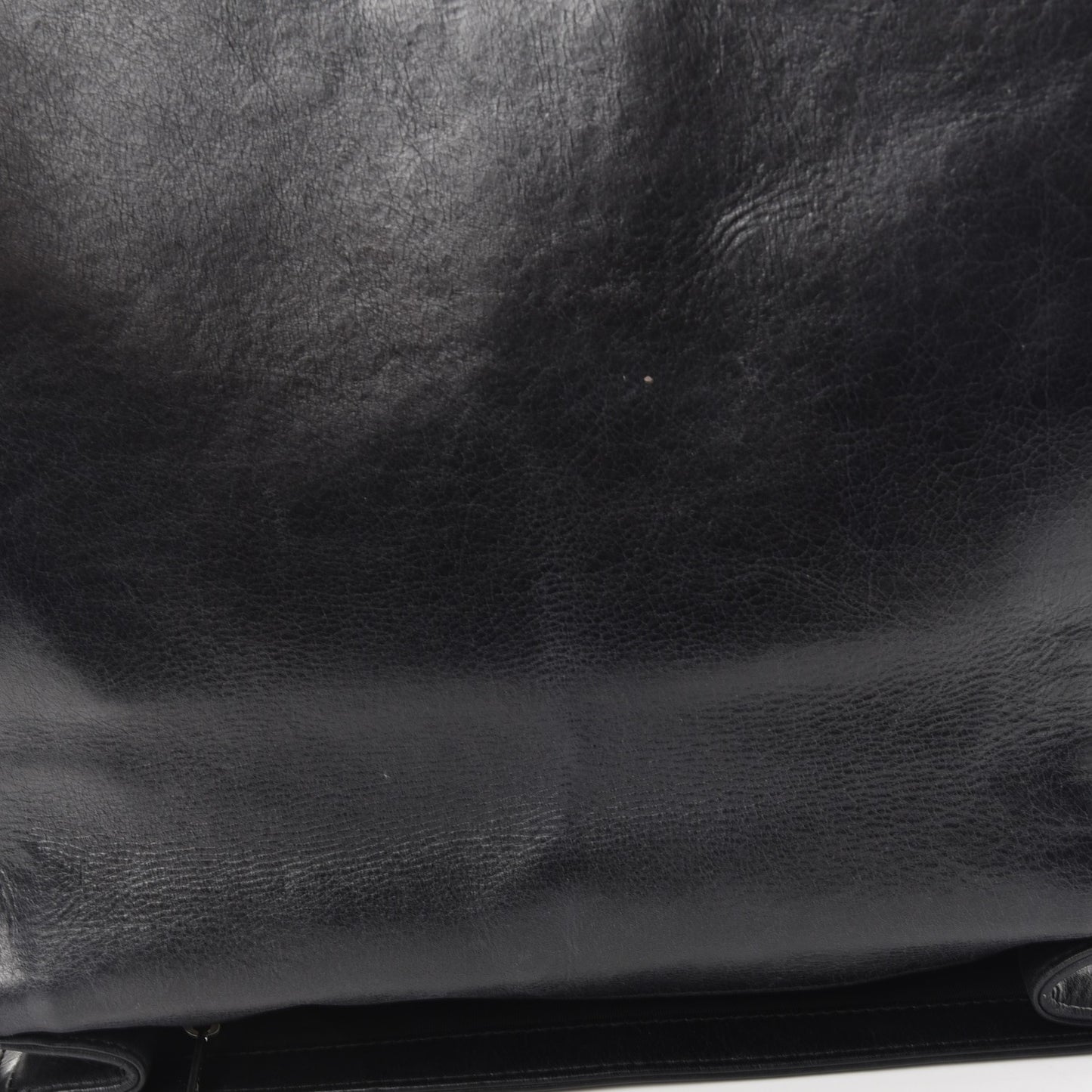 Calfskin Embossed Stitch Large Boy Flap Black
