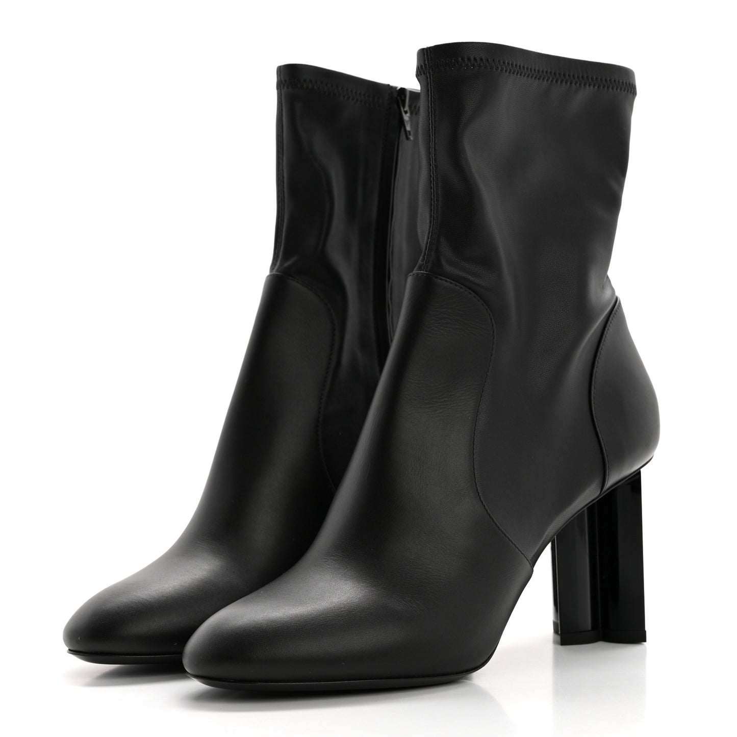 Calfskin Uniformes Silhouette Ankle Boots 39 Black