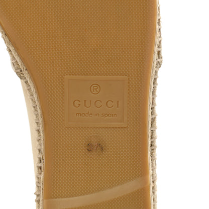 Gucci Canvas Logo Espadrilles 37.5 Greggio White 6 of 10
