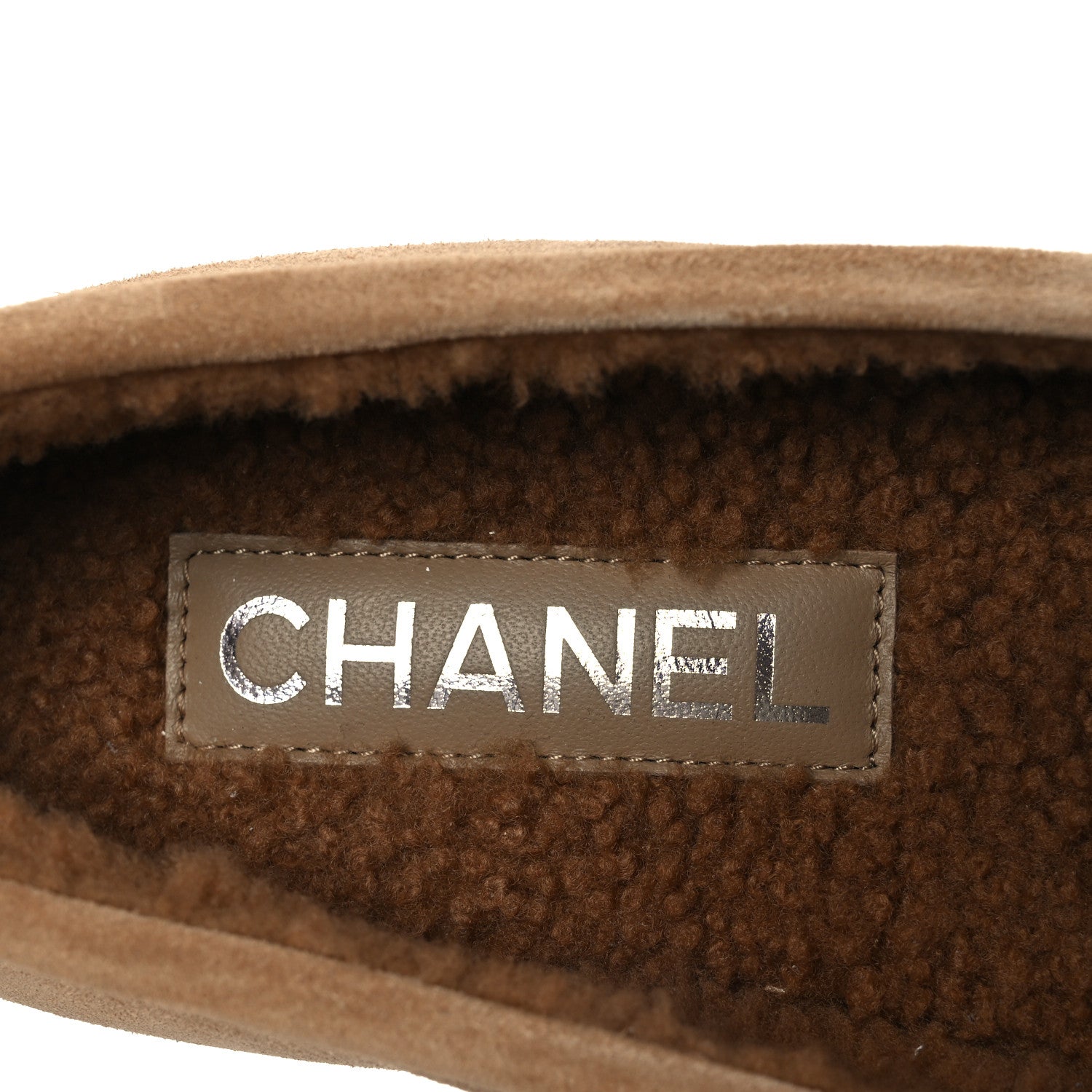 Chanel Suede Calfskin CC Loafers 37 Dark Beige 9 of 12