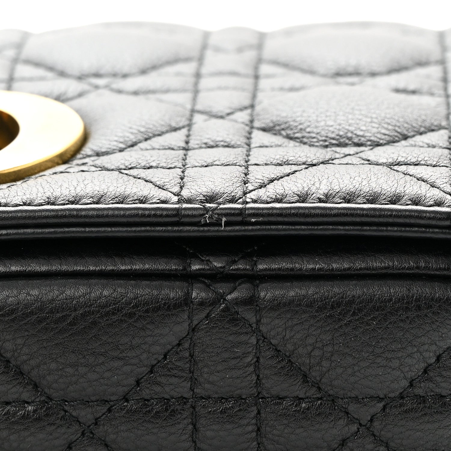 Christian Dior Calfskin Cannage Medium Caro Bag Black 12 of 12