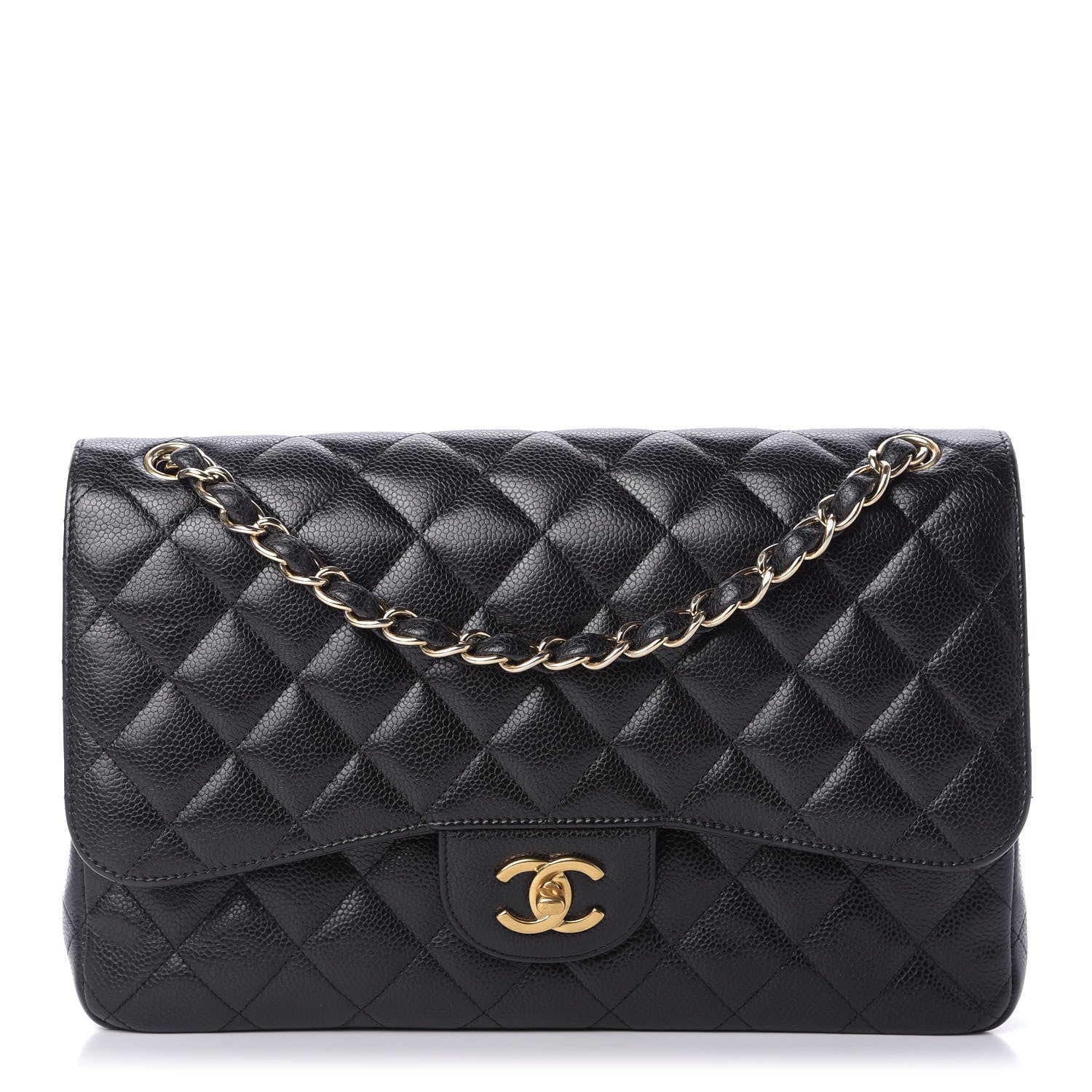 Chanel Caviar Quilted Jumbo Double Flap Black 1 of 9