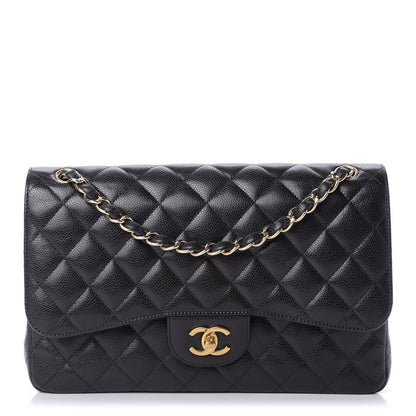 Chanel Caviar Quilted Jumbo Double Flap Black 1 of 9