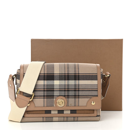Burberry Calfskin Tartan Note Crossbody Bag Light Fawn 13 of 13