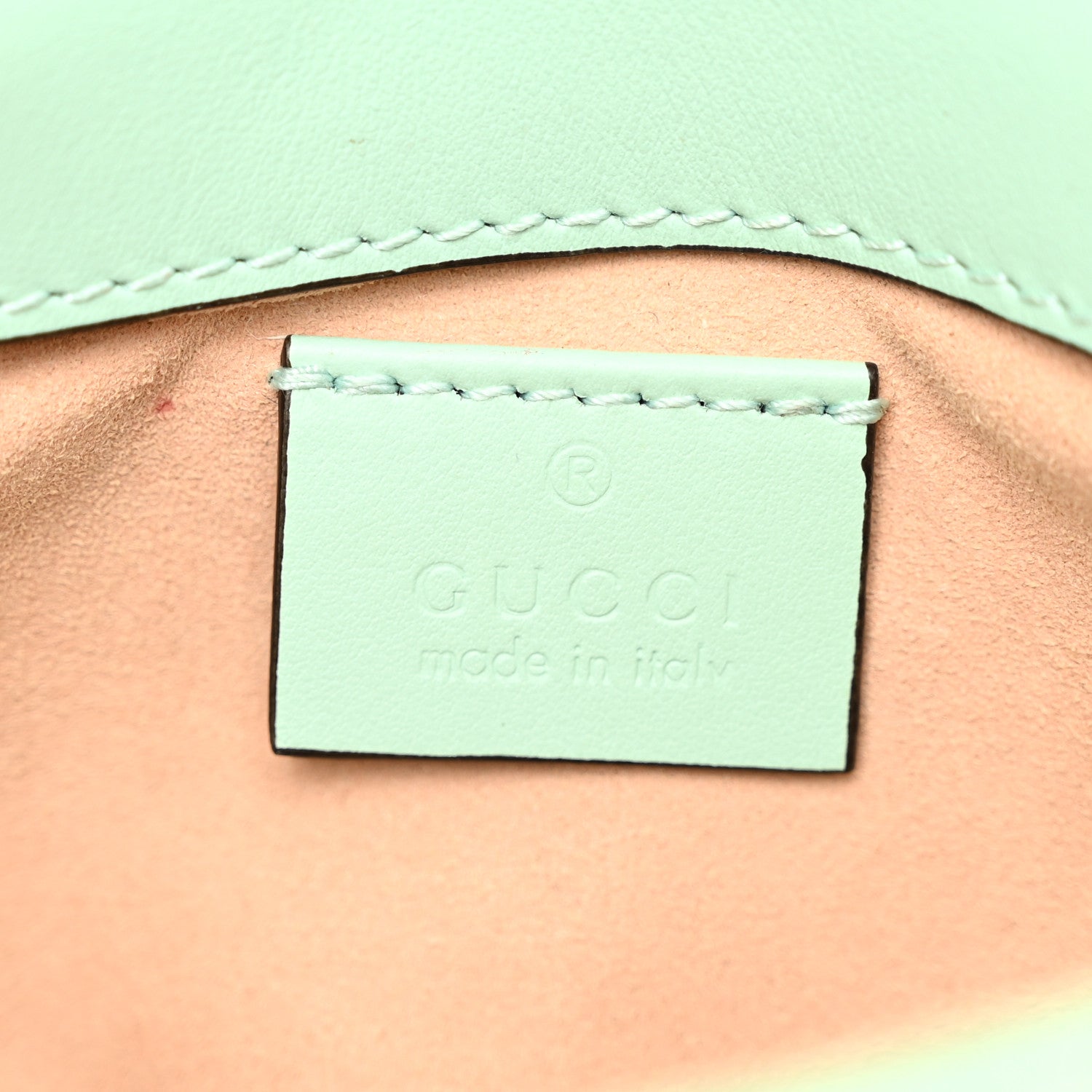 Gucci Calfskin Matelasse Super Mini GG Marmont Shoulder Bag Water Green 6 of 12